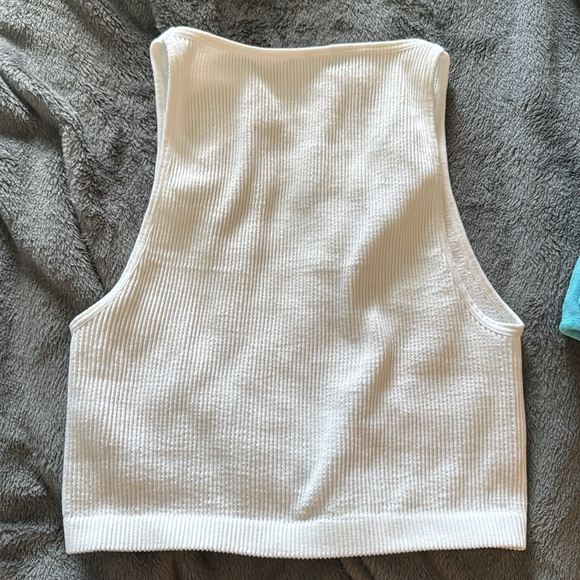 White Ribbed Tank Top - Picture 3 of 3